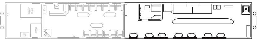 Lounge Car with Bar seats grouping Method